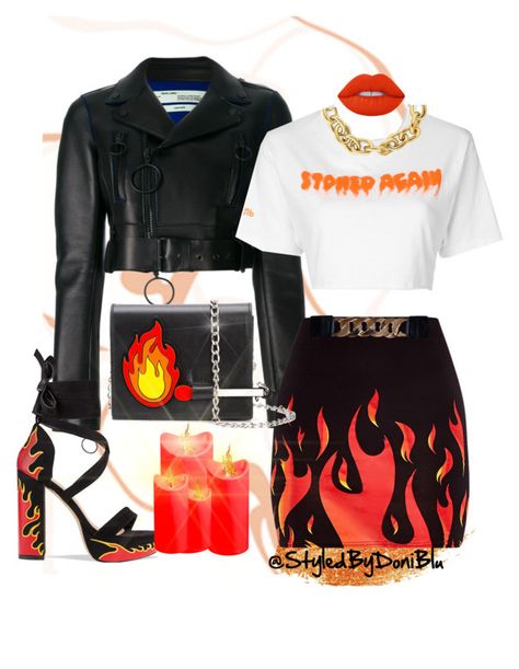 "New Flame" by doniblu ❤ liked on Polyvore featuring Off-White, LumaBase, City Chic, Heron Preston, BERRICLE, Yazbukey, Lime Crime, leatherjacket, flame and MINISKIRT Flaming Hot, Comfy Casual Outfits, Heron Preston, City Chic, Comfy Casual, Fashion Stylist, Preston, Outfits Aesthetic, Jacket Outfits