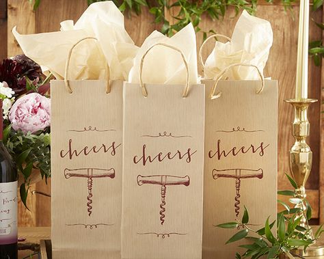 These elegant wine bags are the perfect packaging for sending your wedding guests home with their favorite bottle of wine in style! 🛍🍷 See more here: http://ow.ly/hbMK305tyAd Wine Inspired Wedding, Personalized Wine Bag, Diy Wedding Favors Cheap, Practical Wedding Favors, Cheers Wine, Simple Wedding Favors, Coffee Wedding Favors, Wine Wedding Favors, Indian Wedding Favors