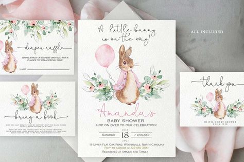 This Invitation Templates item by BestCelebrations has 278 favorites from Etsy shoppers. Ships from United States. Listed on Jun 26, 2024 Pink Peter Rabbit, Rabbit Invitation, Bunny Baby Shower, Privacy Settings, Baby Shower Invitaciones, Diaper Raffle Tickets, Brunch Invitations, Rabbit Baby, Invitation Baby Shower