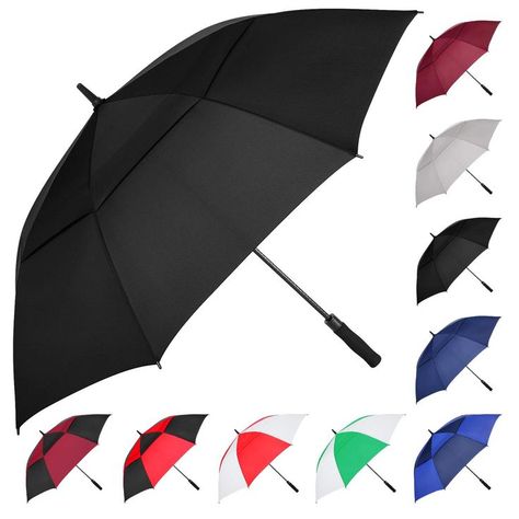 Automatic Open Golf Umbrella, 62/68/72 Inch Extra-Large Oversized Double Canopy Vented Windproof Waterproof Stick Rain Golf Umbrellas for Men and Women Umbrella Man, Windproof Umbrella, Best Umbrella, Large Umbrella, Golf Umbrella, Compact Umbrella, Canopy Design, Rain Umbrella, Umbrella Holder