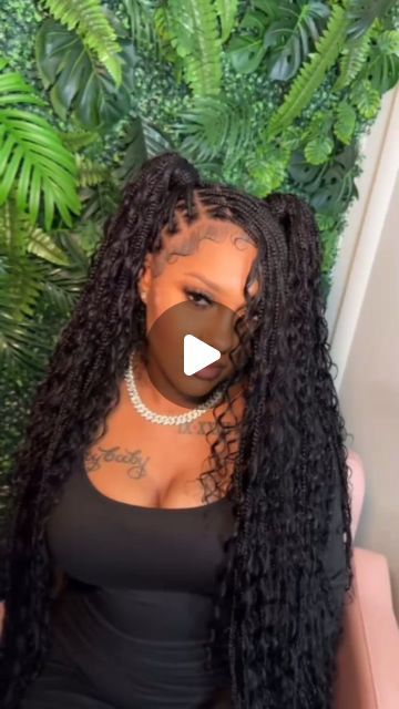 Curly Knotless, Knotless Bohemian, Bohemian Goddess Locs, Hairstyles Baddie, Trend Hairstyles, Sunset Outfit, Summer Braids, Bohemian Braids, Fulani Braids