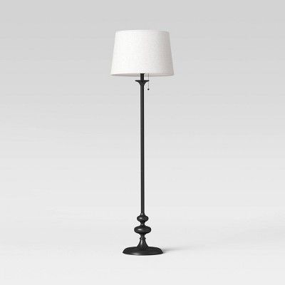 Stick Floor Lamp Black - Threshold™ : Target Small Black Floor Lamp, Goth Floor Lamp, Traditional Floor Lamp, Black Floor Lamp Living Room, Black Standing Lamp, Farmhouse Floor Lamp, Lamp Target, Black Tripod Floor Lamp, Farmhouse Floor Lamps