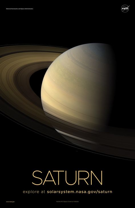 Saturn Poster, Nasa Planets, Planet Pictures, Nasa Solar System, Space Solar System, Solar System Poster, Nasa Poster, Planet Poster, Saturn Planet