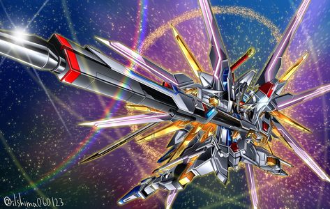 Mighty Strike Freedom Gundam Wallpaper, Gundam Pose, Strike Freedom Gundam, Freedom Gundam, Hd Wallpaper 4k, Gundam Wallpapers, Cool Robots, Armored Core, Mobile Suit Gundam