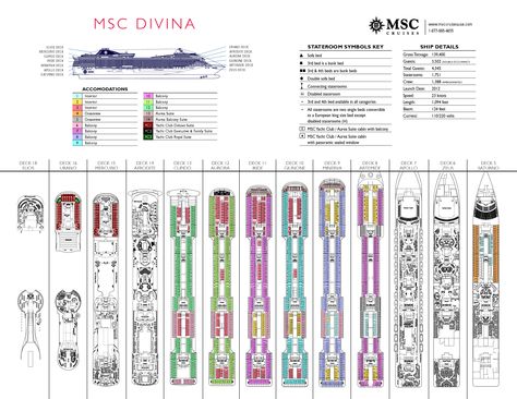 "Deck Plan - MSC Cruises" Cruise Ship Deck Plans, Traveller Rpg Ships Deck Plans, Cruise Terminal Architecture, Voyager Of The Seas Cruise Ship, Cruise Line Comparison, Msc Cruises, Deck Plans, Model Drawing, Cruise Ship