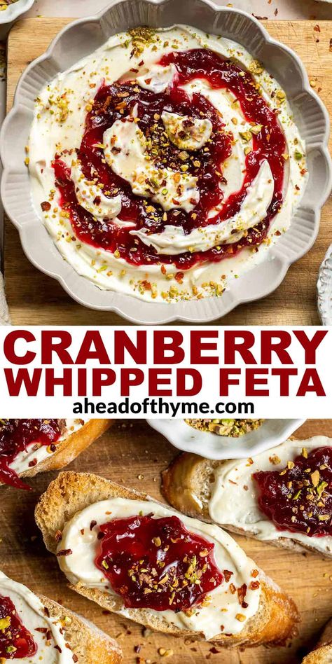 Cranberry Whipped Feta Dip Cranberries With Whipped Feta, Whipped Feta Appetizer Recipes, Whipped Feta With Cranberry And Honey, Honey Whipped Feta And Cranberry Crostini, Baked Orange Cranberry Dip, Whipped Paneer Dip, Whipped Cranberry Feta Cheese Dip, Whipped Feta Dip With Hot Honey And Pistachios, Whipped Feta Dip With Honey And Pistachios