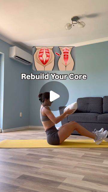 WORKOUTS  & NUTRITION TIPS on Instagram: "Rebuild your core at home   I find this some of the most effective exercises for a core workout ✨ repeat solw and control your move . You should focus on trying to engage your core ✨   Repeat as often as possible if you want to work on your core ✨  Save the post for later and follow for more tips . . . . #core #coreworkout #deepcore #coreexercises #rebuildyourcore #mompouch #postpartum #afterpregnancy" Ab Core Workout At Home, How To Engage Your Core, Deep Core Workout, Core Workout At Home, Calisthenics Workouts, Exercise Abdomen, Abs At Home, Core Yoga, Yoga Workout Routine