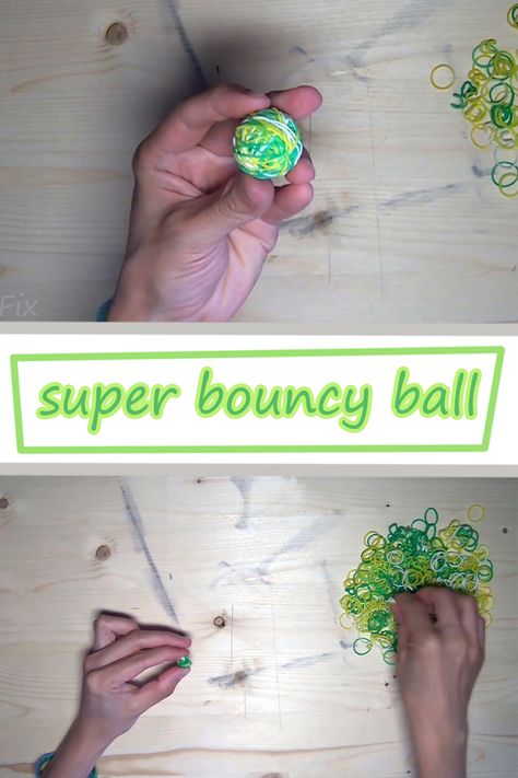 How to Make Super Bouncy Ball of Loom Bands ٩(◕‿◕)۶ How To Make A Rubber Band Ball, How To Make Bouncy Balls, Awesome Crafts, Crochet Ball, Bouncy Ball, Bouncy Balls, Loom Bands, Rainbow Loom, Rubber Band