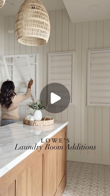 Niña Williams on Instagram: "#ad Comment MUST HAVE below, and I’ll message you the link to shop!  I had these wall-mounted drying racks in my previous house, and when we were building this house, I knew I wanted the same ones in the new laundry room.  I got these from @loweshomeimprovement , and I also added some new decor in here like the lamp, eucalyptus plant, tray, wooden vases, and rug! #LowesPartner    

You can find me on the @shop.ltk app or go to the link in my bio! #liketkit #LTKStyleTip #LTKVideo #LTKHome
https://liketk.it/4UmtH" Laundry Room Hanging Bar, Laundry Room Drying, Laundry Room Addition, Wall Drying Rack, Laundry Room Drying Rack, Hanging Drying Rack, Wall Mounted Drying Rack, Wooden Vases, Eucalyptus Plant