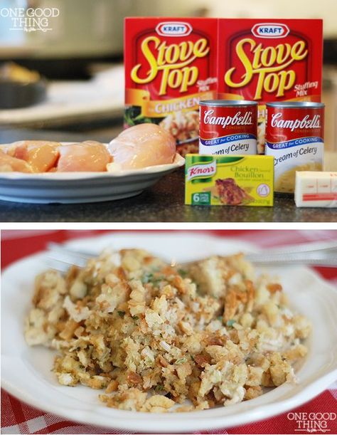 Chicken Stuffing Casserole, Chicken And Stuffing, Stuffing Casserole, Tater Tots, Stuffing Recipes, Diy Spring, Chicken Recipes Casserole, Chicken Curry, Chicken Casserole