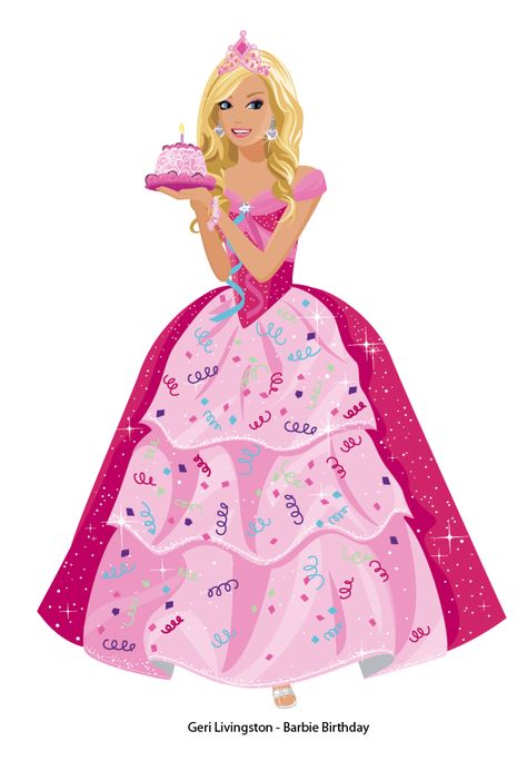 Unicorn Number Cake, Barbie Clipart, Barbie Png, Barbie Birthday Cake, Barbie Books, Barbie Drawing, Number Cake Toppers, Barbie Cartoon, Barbie Images