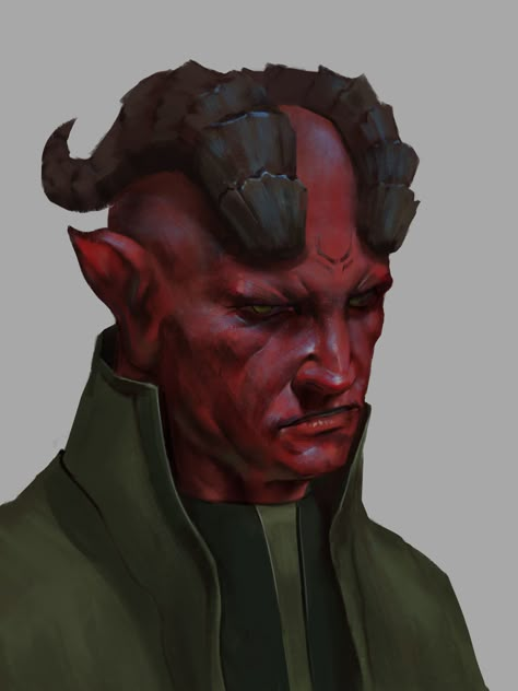 Demon Portrait, Tiefling Male, Arcadia Quest, Random Character, Pathfinder Character, Heroic Fantasy, Fantasy Portraits, Book Character, Fantasy Races