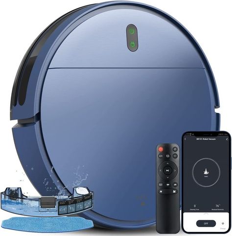 Robot Vacuum and Mop Combo Automatic Vacuum Cleaner, Vacuum Robot, Mop System, Automatic Vacuum, Low Pile Carpet, Work Time, Running Time, Low Battery, Robot Vacuum Cleaner