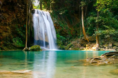 Erawan waterfall, Thailand. One of the seven steps of the Erawan waterfalls in T , #affiliate, #waterfall, #Erawan, #Thailand, #waterfalls, #steps #ad Wallpapers Water, Sabbath Activities, Desktop Background Nature, Notch Wallpaper, Nature Desktop Wallpaper, Wallpaper Windows, Nature Desktop, Wallpaper Theme, Waterfall Wallpaper