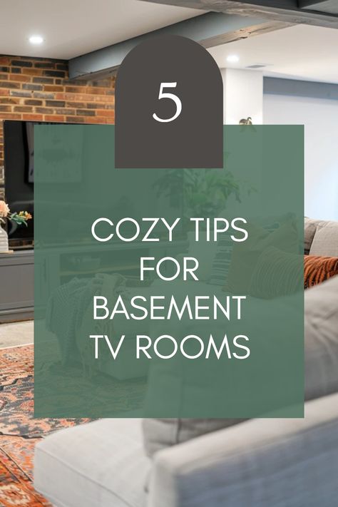 Transform your basement into the ultimate cozy refuge with these 5 tips for designing your perfect TV room. From choosing the right furniture arrangement to the best lighting solutions, learn how to create a space that welcomes relaxation and entertainment. Use soft textiles and plush seating to enhance comfort, ensuring movie nights feel snug and inviting. Don't forget about color choices that create warmth. With these simple design ideas, you can enjoy memorable gatherings and peaceful evenings watching your favorite shows. Living Room In Basement Ideas, Snug Tv Room Ideas, Tv Room Furniture Ideas, Tv Room Basement Ideas, Above Tv Lighting, Basement Tv Ideas, Tv Rooms Cozy, Basement Living Room Designs, Basement Decorating Ideas On A Budget