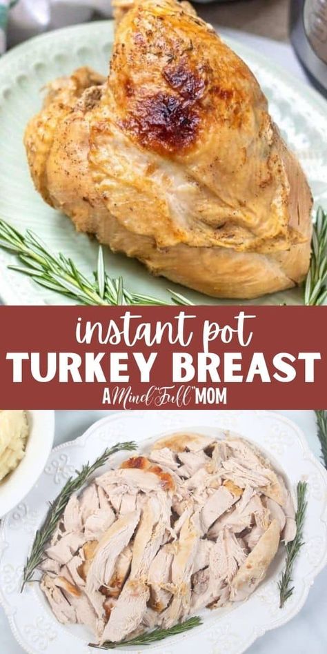 WOW your friends and family with this juicy, moist, and flavorful turkey breast recipe! This Instant Pot Turkey is the BEST way to make Turkey. It is healthy, lean and absolutely delicious--with directions for homemade gravy made right in the pressure cooker as well Pulled Turkey Instant Pot, Frozen Turkey Instant Pot, Instapot Turkey Breast With Bone, Turkey In Instant Pot Whole, Instant Pot Turkey Breast Bone In, Instapot Turkey Breast Recipes, Boneless Turkey Breast Instant Pot, Instapot Turkey Breast, Turkey Breast Instant Pot