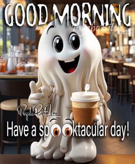 Happy Halloween Gif, Happy Halloween Pictures, Good Morning Wednesday, Morning Memes, Good Morning Funny Pictures, Halloween Wallpaper Cute, Halloween Memes, Good Morning Sunshine Quotes, Happy Morning Quotes