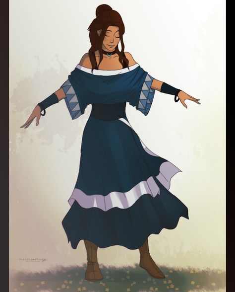 Kya Dancing by Marina-Shads on DeviantArt Kya Avatar Fanart, Legend Of Korra Outfits, Legend Of Korra Oc, Avatar Ships, Water Bender, Avatar: The Last Airbender, Water Tribe, Avatar Series, Korra Avatar