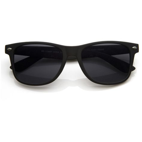 Retro Soft Touch Rubber Wayfarer Sunglasses 8698 ($9.99) ❤ liked on Polyvore featuring accessories, eyewear, sunglasses, glasses, black wayfarer glasses, wayfare, uv protection sunglasses, black sunglasses and retro style sunglasses Glasses Wayfarer, Dark Sunglasses, Metal Hinges, Cute Preppy Outfits, Gradient Sunglasses, Wayfarer Sunglasses, Black Sunglasses, Retro Chic, Sunglasses Vintage