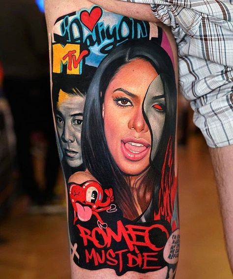 Aaliyah Tattoo, Steve Butcher Tattoo, Tribute Tattoo, Tattoo On Wrist, Glow In Dark Party, Tribute Tattoos, Cool Wrist Tattoos, Comic Tattoo, Poppies Tattoo