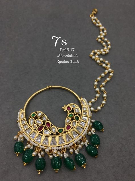 Jodha Nath Design Gold, Rajwadi Jewellery, Nath Design, Vanki Designs Jewellery, Rajput Jewellery, Beautiful Wedding Jewelry, Vintage Indian Jewelry, Bridal Jewelry Sets Brides, Jewelry Kundan