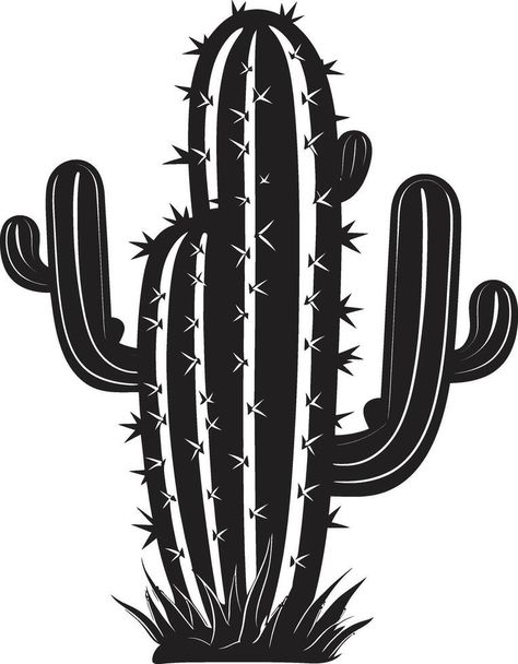 Arid Mirage Wild Cacti in Black Succulent Bloom Black ic Cactus Scene Cactus Logo, Cactus Scene, Black Succulents, Cactus Pattern, Cactus Flower, Logo Ideas, Succulent, Cactus, Clip Art