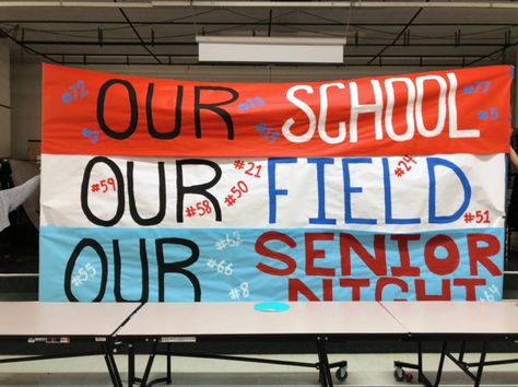 Student Section Posters, Senior Night Banner, Fnl Posters, Football Game Signs, Football High School, Senior Night Football, Spirit Posters, Game Signs, School Spirit Posters