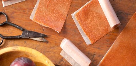 Pear and Plum Fruit Leather Rollups By Nancy Fuller Jello Candy Recipe, Chocolate Yogurt Dip, Farmhouse Rules Recipes, Yum Snacks, Fruit Rollups, Homemade Fruit Leather, Nancy Fuller, Fruit Leather Recipe, Toppings Bar