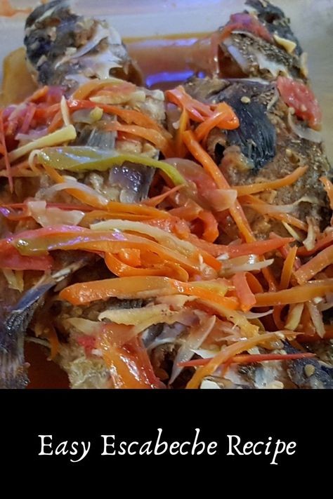 Fish Escabeche Filipino, Escabeche Recipe Filipino, Fish Escabeche, Escabeche Recipe, Seafood Lunch, Sweet And Sour Sauces, Easy Fish Recipes, Filipino Dishes, How To Cook Fish