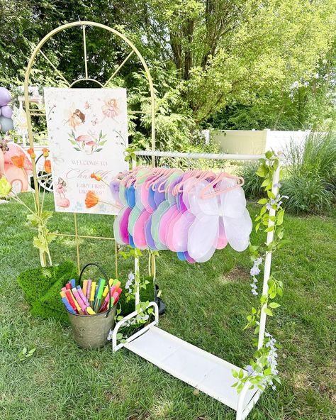 Fairy garden Birthday Party Ideas | Photo 1 of 10 | Catch My Party Fairies Only Sign, Fairy Party Table Setting, Pink Fairy Party, Magical Fairy Birthday Party, Indoor Fairy Party, Fairy 1st Birthday Party Ideas Themes, Birthday Party Park Ideas, Fairy First Birthday Decor, Girls Fairy Birthday Party