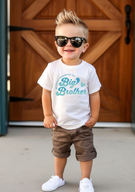 Big Brother Shirt, Big Bro Shirt, Funny Toddler Shirt, Big Brother Gift, Trendy Kid Shirt, Pregnancy Reveal T-Shirt, Baby Announcement Shirt PRODUCT DESCRIPTION Toddler Short Sleeve Tee- Bella+Canvas 3001T Extra light fabric (3.9 oz/yd² (132 g/m Solid colors are 100% cotton, heather colors are 52% cotton, 48% polyester (Athletic Heather is 90% cotton, 10% polyester) SIZE CHART Please refer to the SIZE CHART for the exact size before ordering! Size range: 2T-5T CARE INSTRUCTIONS Wash laundry: col Big Bro Shirt, Baby Announcement Shirt, Big Brother Gift, Funny Toddler Shirt, Baby Announcement Shirts, Funny Toddler, Big Brother Shirt, Toddler Humor, Brother Shirts