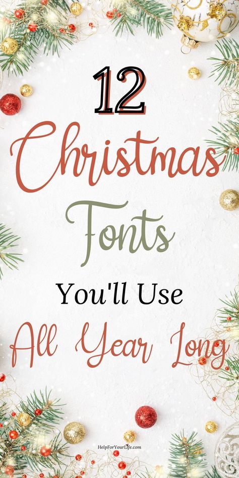 Christmas Handwriting Fonts, Christmas Calligraphy Alphabet, Holiday Fonts Hand Lettering, Christmas Font Pairings, Christmas Hand Lettering Ideas, Christmas Lettering Fonts, Merry Christmas Calligraphy Fonts, Holiday Fonts Free, Christmas Fonts Alphabet