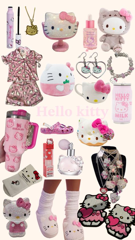 𝐇𝐞𝐥𝐥𝐨 𝐤𝐢𝐭𝐭𝐲 𝐰𝐢𝐬𝐡 𝐥𝐢𝐬𝐭💕 #hellokitty #latina #baddie #preppy Hello Kitty Baddie Outfits, Baddie Accessories List, Latina Christmas Wishlist, Hello Kitty Latina, Dream Birthday Party, Sleep Over Ideas, Sanrio Toys, Hello Kitty Girl, Latina Baddie