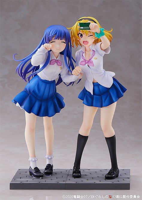 Satoko Hojo, Rika Furude, Higurashi When They Cry, Nendoroid Anime, When They Cry, Figure Reference, Anime Figurines, Figure Poses, Doll Repaint