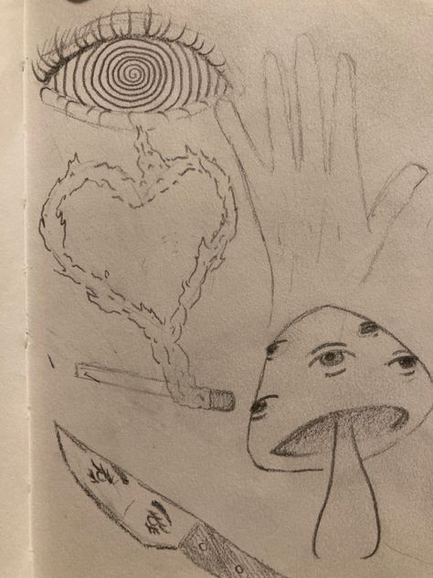 Drawing Inspo Mushrooms, Mushroom Eyes Drawing, Cute Small Easy Doodles Mushroom, Mushroom Tree Drawing, Mushroom Guy Drawing, Mushroom Sketch Doodles, Mushroom With Eyes Drawing, Mushroom Eye Drawing, Lighter Drawing Simple