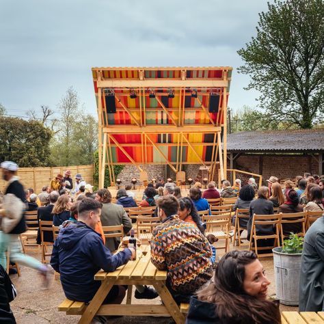 Charleston Outdoor Stage – PUP ARCHITECTS Temporary Architecture, Bloomsbury Group, Outdoor Stage, Charleston Homes, Natural Palette, Colors And Emotions, Architecture And Design, East Sussex, Structural Engineering