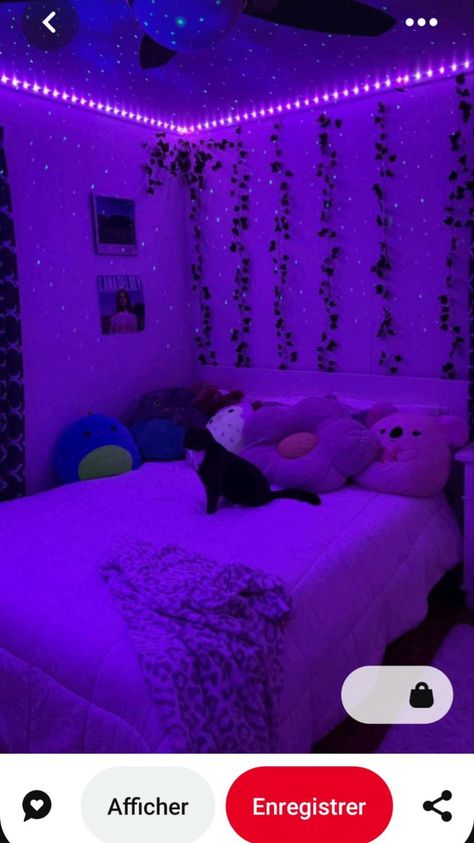 Decorating Ideas, Led Lights, Led, Bedroom, Bed, Purple, Color