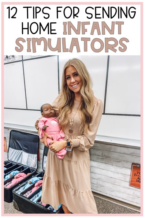 12 Tips for Sending Home Infant Simulators in Your Family Consumer Sciences Class Family Consumer Science Classroom, Family And Consumer Science Classroom, Home Economics Classroom, Facs Classroom, Child Growth, Family And Consumer Science, Early Childhood Classrooms, School Week, Parenting Classes