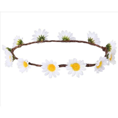 daisy flower crown halo wreath headband ❤ liked on Polyvore featuring accessories, hair accessories, hair, flower crown, headbands, headband hair accessories, flower garland, head wrap hair accessories and flower crown headband Hair Flower Crown, Crown Headbands, Daisy Garland, Daisy Flower Crown, Daisy Crown, Crown Halo, Daisy Headband, Headband Crown, Rhinestone Headpiece