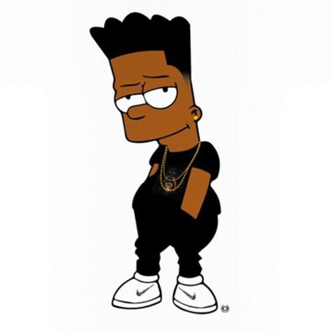 Black Bart Simpson The Simpsons, Bart Simpson, A Black, White, Black