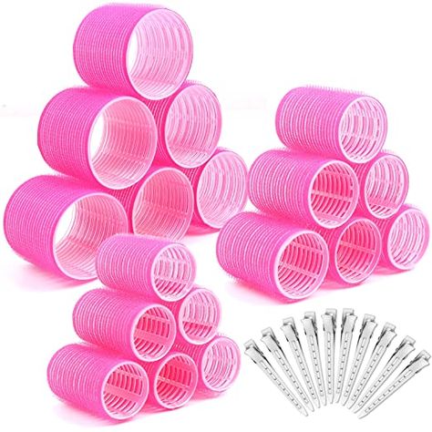 Velcro Curlers, Rollers For Hair, Big Rollers, Large Hair Rollers, Hair Roller Clips, Diy Hair Rollers, Hair Curlers Rollers, Large Curls, Heatless Hair Curlers