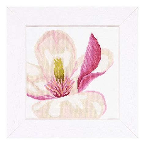 Counted Cross Stitch Kit: Magnolia Flower (Aida,W) Lanarte http://www.amazon.co.uk/dp/B0074OARDU/ref=cm_sw_r_pi_dp_tQnJwb0Q84PM9 Needlecraft Kits, Viking Sewing Machine, Childrens Sewing Patterns, Hand Embroidery Kits, Tapestry Kits, Quilting Thread, Baby Sewing Patterns, Patchwork Fabric, Womens Sewing Patterns