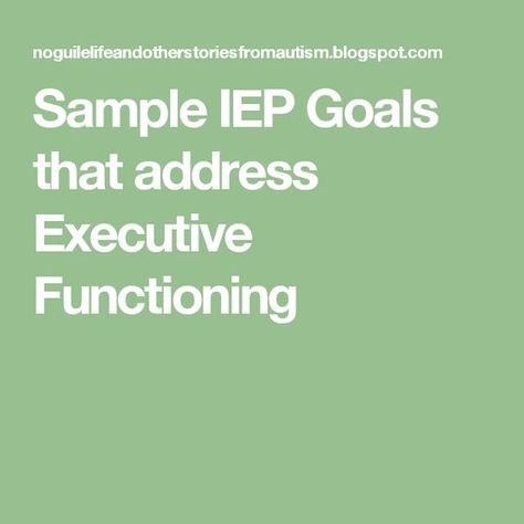 Iep Goal Tracking, Executive Functions, Individual Education Plan, School Social Worker, Auditory Processing, Teacher Must Haves, Executive Function, Executive Functioning Skills, Pediatric Occupational Therapy