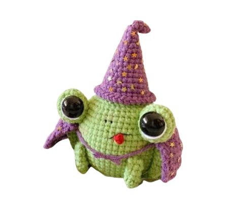 Frog Knitting, Frog Wizard, Wizard Frog, Amigurumi Santa, Crochet Frog, Crochet Animals Free Patterns, Amigurumi Elephant, Free Amigurumi Patterns