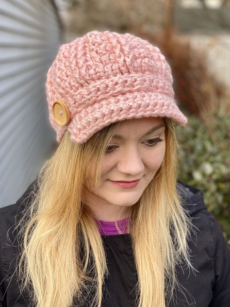 Capitol Couture Newsboy Hat - Crochet Pattern - Crafty Kitty Crochet Crochet Womens Newsboy Hat Free Pattern, Newsboy Hat Crochet, Newsboy Hat Pattern, Capitol Couture, Viking Cruise, Crochet Newsboy Hat, Bookmark Pattern, Chemo Hats, Crochet Bookmark