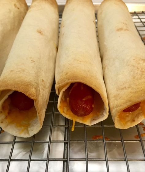 Quesadilla Hot Dogs, Hot Dog Wrap, Tortilla Hot Dog Wraps, Hot Dog Quesadilla, Baked Quesadilla, Quick Pork Chops, Tortilla Bake, Corndog Recipe, Kids At Heart