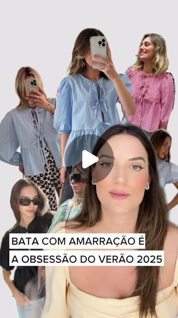 S Y L V I N H A   S E N N A on Instagram: "Essa prça vai ser a nova obsessão do verão 2024 !  Com laços e a feminilidade super em alta, as blusas de amarração não poderiam ficar de fora! E elas não saem dos looks das cool girls.  Foi a Ganni que tornou esse estilo um sucesso, com o seu modelo de oncinha, e várias outras marcas se inspiraram no modelo da bata.  Elas aparecem com mangas bufantes,  peplum e até mesmo gola boneca, lisas ou com estampas.  Estão por todos os lados no street style europeu, e se tornou a peça mais cool do momento." Zara, Street Style, On Instagram