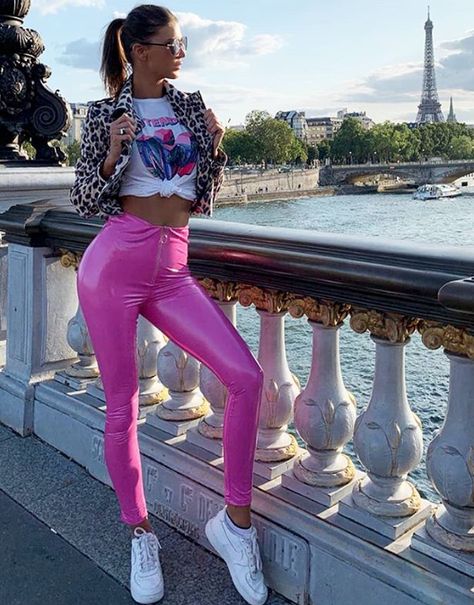 @aurelyrudzinska is the view in the Neon Pink vinyl Zip Front High Waisted Trousers 💕 ​Tap to shop or search JTR 9031☝️😘 Pink Leather Leggings Outfit, Pink Leather Pants, Rock My Style, Leather Leggings Outfit, Pink Vinyl, Leather Pants Women, Leggings Outfit, Pants Women, Barbie Girl