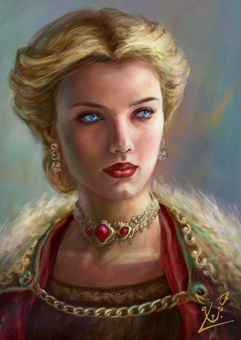 Diana by ULarka on DeviantArt Fantasy Queen Art, Fantasy Queen, Fantasy Town, Medieval Woman, Fantasy Portraits, Queen Art, Female Character Inspiration, Arte Fantasy, Fantasy Rpg