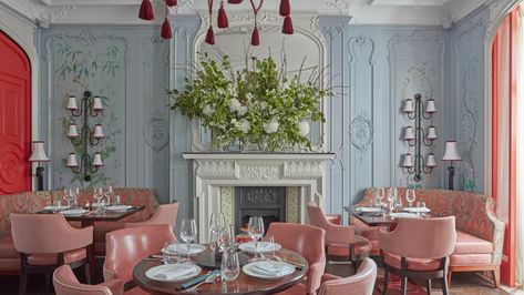 London Residence, Bar Design Awards, Room London, London Interior, Chinoiserie Wallpaper, Bar Design Restaurant, New London, London Restaurants, Wes Anderson